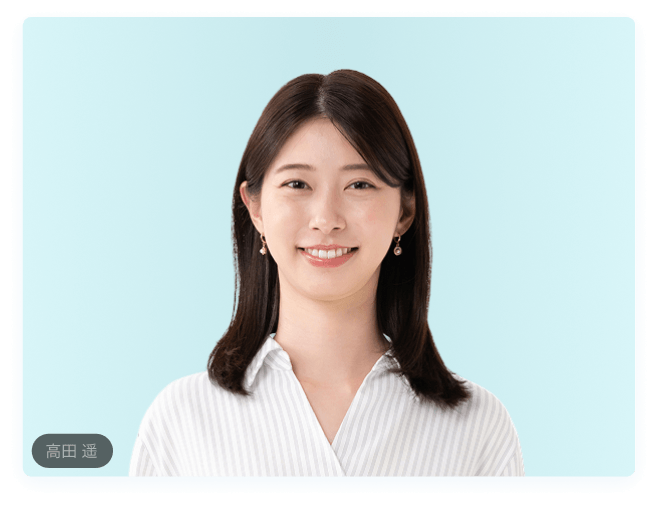 Web面接の映像イメージ（高田 遥）